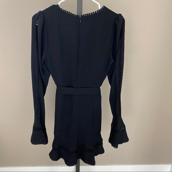 Black Crochet-Trim flirty and classic Mini Dress - NWT - Picture 6 of 14